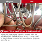 Heavy Duty Whisk Attachment for KitchenAid Artisan Mini 3.5 Quart Tilt-Head Stand Mixers- Extra Thick Stainless Steel Wire Whip for Fast Whipping, Perfect for Large Batches, Dishwasher Safe