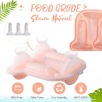Hoolerry Ice Cube Molds Cube Trays Fun Shapes Silicone Ice Ball Maker with Lid for Whiskey Cocktails Juice Drinks Beverage Crafting Accessories White Elephant Gifting(Skin Color,Classic Style)