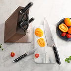 Cangshan HELENA Series German Steel Forged, HUA Knife Block Set (6-Piece, Black)