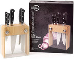 Mercer Culinary - M23505 Renaissance Forged Knife Block Set, 6-Piece, Wood Block with Tempered Glass