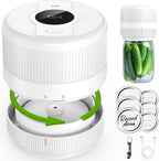 Mason Jar Vacuum Sealer Kit, Electric Sealer for Wide and Regular Mouth Mason Lids, Canning Vacuum Sealer Mason Jar, Automatic Vacuum Sealer Machine for Food Storage - White