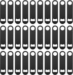 30 Pcs Flat Bottle Opener 4.9x 1.18 inches Black Stainless Steel Beer bottle Openers Heavy Duty Bar Blade Solid Bottle Cap Opener Funny Bartender Bottle Opener for Restaurant Party Supplies