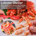 Seafood Cracker Tool Set With Lobster Sheller Stainless Steel Crab Crackers Crab Leg Fork Seafood Scissors And Storage Bag, Crab Leg Pick Utensils Set Crab Eating Tools (9Pcs)