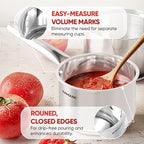 SUNHOUSE – 3 Quarts Stainless Steel Sauce Pan with Lid - PFOA-FREE, High Stainless Steel Sauce Pan, Advanced Impact Bonding Induction Base, Stay-Cool Handle, Compatible with All Cooktops