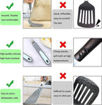 To encounter 2 Pieces Silicone Spatula set, Non-Stick Turner Spatulas, Heat Resistant Silicone Cooking Flipper for Eggs, Fish, Pancakes, Light Grey