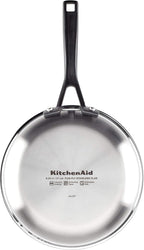 KitchenAid 5-Ply Clad Polished Stainless Steel Cookware Pots and Pans Set, 10 Piece