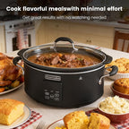 HOMECOOKIN Slow Cooker, Extra Large 10 Quart Digital Programmable Slow Cookers with Timer, Dishwasher Safe Glass Lid & Crock, Kitchen Appliance for Families and Gatherings, Black