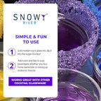 Snowy River Purple, Cocktail & Margarita Sugar Rimmer - Vibrant Naturally Colored Sugar for Cocktail Rimming, Baking & Decorating, Medium Crystal - 80oz