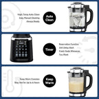 Glass Blenders for Kitchen with Tamper High-Speed Heating Blender – 1500W Motor, 9 Adjustable Speeds, 14 Preset Programs, Nut Milk, Smoothies, Soups, Baby Food, Auto Clean, Ideal for Home & Family Use