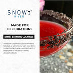 Snowy River Black, Cocktail & Margarita Sugar Rimmer - Vibrant Color Glass Rimming Sugar with Medium Crystal Texture - 8oz