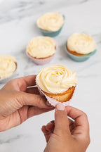 The Silicone Kitchen Reusable Silicone Baking Cups Silicone Muffin Liners for Cupcakes, BPA Free, 12 Pack, Regular, Pink Gray Blue