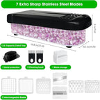 LHS Multifunctional Food Chopper - 10 in 1 Veggie Slicer, Dicer, Cutter for Onions, Potatoes and More - Black Container Included