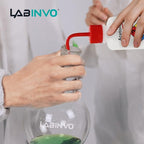 4pcs of Acetone Wash Bottles, Vol.500ml (17oz), Narrow Mouth, Self-Venting Safety Wash Bottles, LDPE Material, IN-WBA500
