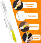 Boao 3 Pieces Kitchen Baking Tools, Adjustable Cake Levelers, Double Wire Cake Slicer Levelers and Stainless Steel Knife with Plastic Handle for Wedding Birthday Leveling and Molding