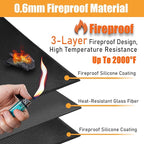 TOHONFOO 90 x 48 in Extra Large Grill Mat for Outdoor Grill - Grilling Mats for Outdoor Grill to Protect The Deck, Patio, Pavers - Easy to Clean BBQ Mats - 0.6mm