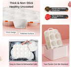 Silicone Muffin Pans for Baking with Metal Reinforced Frame 2 Pack with 6 Pack cupcake boxes（6 count）, Nonstick Silicone Cupcake Pan for Baking Homemade Muffins, Dishwasher Safe BPA Free