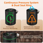 Automatic Vacuum Coffee Canister, 1.3L Airtight Food Storage Containers with Smart Pressure Sensor, Electric Coffee Bean Container Rechargeable with LED Display Window for Home Kitchen Food Storage