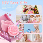 Rose Silicone Mold Large Rose Mold Unique UV Resin Molds Epoxy Resin Molds 3D Storage Jar Silicone Molds for Resin with Lid Valentine's Day Resin Jar Molds