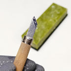 Knife Sharpening Stone,10000 Grit Sharpener Whetstone Final Fine Polishing Natural Green Honing Oilstone for Knives Tools,Cutting Tools (SET-A)