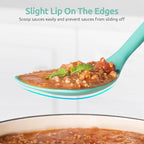 U-Taste 600ºF Heat Resistant Wok Spatula: 13.76" Long, 3.63" Wide Silicone Cooking Utensils with Flexible Edge & Sturdy Core, for Kitchen Stir Fry, Serving, Scoop, Non-Stick Pan, Cast Iron (Aqua Sky)