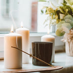Thick Candle Jars for Making Candles 16 Pcs, 7 OZ Empty Jars with Wood Lids for Candle Making, Sample Container, Light Black