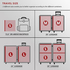 SUOCO Travel Vacuum Seal Bags for Clothing with Rechargeable Electric Pump, 8 Medium Compression Packing Bags for Luggage Suitcase Backpack, Carry-on Size Space Saver Storage