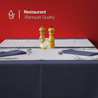 Gee Di Moda Rectangle Tablecloth - 60 x 102 Inch Charcoal Table Cloth for 6 Foot Rectangle Table - Heavy Duty Washable Fabric - for 6 Ft Buffet Table, Holiday Party, Dinner, Wedding & Baby Shower
