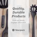 StarPack Premium Flexible Silicone Turner Spatula - High Heat Resistant to 600°F, Hygienic One Piece Design, Non Stick Rubber Kitchen Utensil for Fish, Eggs, Pancakes, Cookies & more (Stormy Grey)