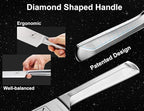 imarku® 15 PCS Kitchen Knife Set with Diamond Shaped Handle Dishwasher Safe Kitchen Knives Premium German High Carbon Stainless Steel Chef Knife Set, Father's Day Gifts