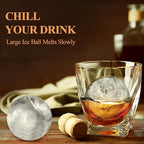 Round Ice Cube Mold,1.8 INCH x 8,Ice Ball Maker Mold | Round Ice Cube Trays for Freezer,Whiskey Ice Cubes Mold,Circle Ice Cube Tray with Lid,Ice Trays-Ice molds for Whiskey,Cocktails,Coffee