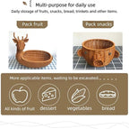 hand-woven round rattan basket storage basket storage box ornaments decorative basket multifunctional picnic food bread basket fruit gift basket key basket. (pig)