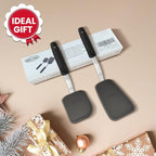 Unicook 2-Piece Small Silicone Spatula Set, Heat-Resistant Kitchen Spatula Turner Set for Nonstick Cookware, Flexible Kitchen Utensils for Flipping Eggs, Pancakes, or Lifting Cookies and Brownies
