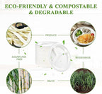 Vplus 100% Compostable Paper Plates, 500 Pack 10 Inch 3 Compartment Plates Disposable, Heavy Duty Biodegradable, Made of Sugar Cane Fibers, for Daily meals, Dinner, Parties, BBQ