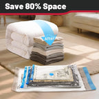 8 Pack Large Vacuum Storage Bags,Vacuum Seal Bags for Clothing,Space Saver Bags,Vacuum Travel Bags for Luggage