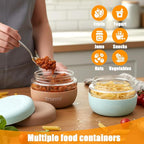 Tronco 16 oz Glass Food Storage Containers with Lids, Airtight, Leak & Spill Proof Glass Lunch Bowls for Meal Prep, Salad, Yogurt, Soup & Stew, Microwave & Dishwasher Safe, BPA-Free, Set of 4