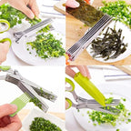 3 Pack Herb Stripper Tools Kit With 5-Blade Stainless Steel Scissors, Heavy Duty Meat Shears, Kitchen Stripping Tool, Safe Covers, Cleaning Comb, Multipurpose Chopping Mincer