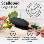 Zulay Stainless Steel Kitchen Tongs with Silicone Tips - Set of 2 (9” & 12”) Locking Cooking Tongs with Non-Slip Grip - Heat Resistant, BBQ Food Tongs for Non-Stick Cooking Pans (Rose Gold/Black)