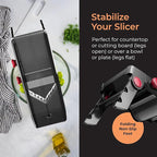 Mueller Austria Mandoline Slicer for Kitchen, Adjustable Vegetable Chopper, Fruit, Cheese Grater, Potato Chips Slicer - Black
