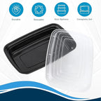 Ruthy's Outlet Meal Prep Containers W/Lids -Square Food Storage – BPA-Free| Stackable | Microwave | Freezer & Dishwasher Safe | Reusable Lunch Bento Box Portion Control & Planning (100 Pack, 12 oz)
