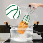 Canning Jar Lifter, Canning Tongs, Stainless Steel Jar Lifter with Rubber Grip Handle for Home Kitchen, Darkgreen