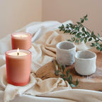 Thick Candle Jars for Making Candles 16 Pcs, 7 OZ Empty Jars with Wood Lids for Candle Making, Sample Container, Frosted Pink