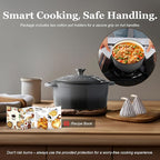 Overmont Enameled Cast Iron Dutch Oven - 5.5QT Pot with Lid Cookbook & Cotton Potholders - Heavy-Duty Cookware for Braising, Stews, Roasting, Bread Baking grey