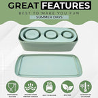 20-40 oz Ice Molds for Stanley Cup - Silicone Ice Cube Tray with Lid and Bin for Chilling Cocktails, Whiskey, Drinks, Coffee - BPA-Free, Easy Fill and Release Ice Maker Tray for Freezer