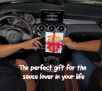 Saucemoto Dip Clip | An in-car sauce holder for ketchup and dipping sauces. As seen on Shark Tank (6 Pack Assortment, Black, Red, Gray)