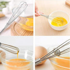 6 Pcs Small Wire Whisks 7 Inches Mini Stainless Steel Whisks for Cooking Kitchen