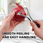 LIIGEMI Stainless Steel Y Peeler with Sharp Blade, Non-slip Plastic Handle for Comfortable Peeling of Potatoes, Apples, Cucumbers, and More - Dishwasher Safe Vegetable Peeler