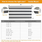 Persilux Cordless Zebra Blinds for Windows Free-Stop Window Shades (34" W X 47" H, Grey) Dual Layer Light Control for Day and Night, Light Filtering Sheer Shades for Home, Easy to Install