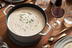 Staub Cast Iron 5.5-qt Round Cocotte - White Truffle, Made in France