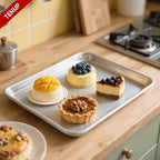 TENUP 6 Pack Aluminum Half Sheet Pan, 18" x 13" Heavy Duty Commercial Baking Tray Reinforced Rim, Warp-Resistant Rust-Free