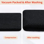 Homaxy 100% Cotton Oversized Waffle Weave Kitchen Dish Towels, Ultra Soft Absorbent Quick Drying Cleaning Towel, 20 x 28 Inches, 4-Pack, Black